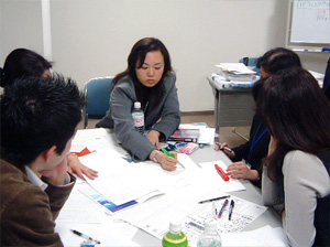 ユニバーサルデザイン集団研修のようす