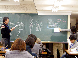 ユニバーサルデザイン集団研修のようす