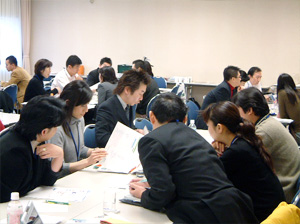 ユニバーサルデザイン集団研修のようす