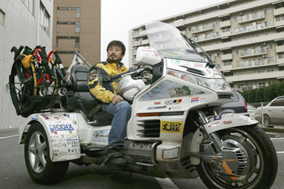 バイクツーリング中のようす